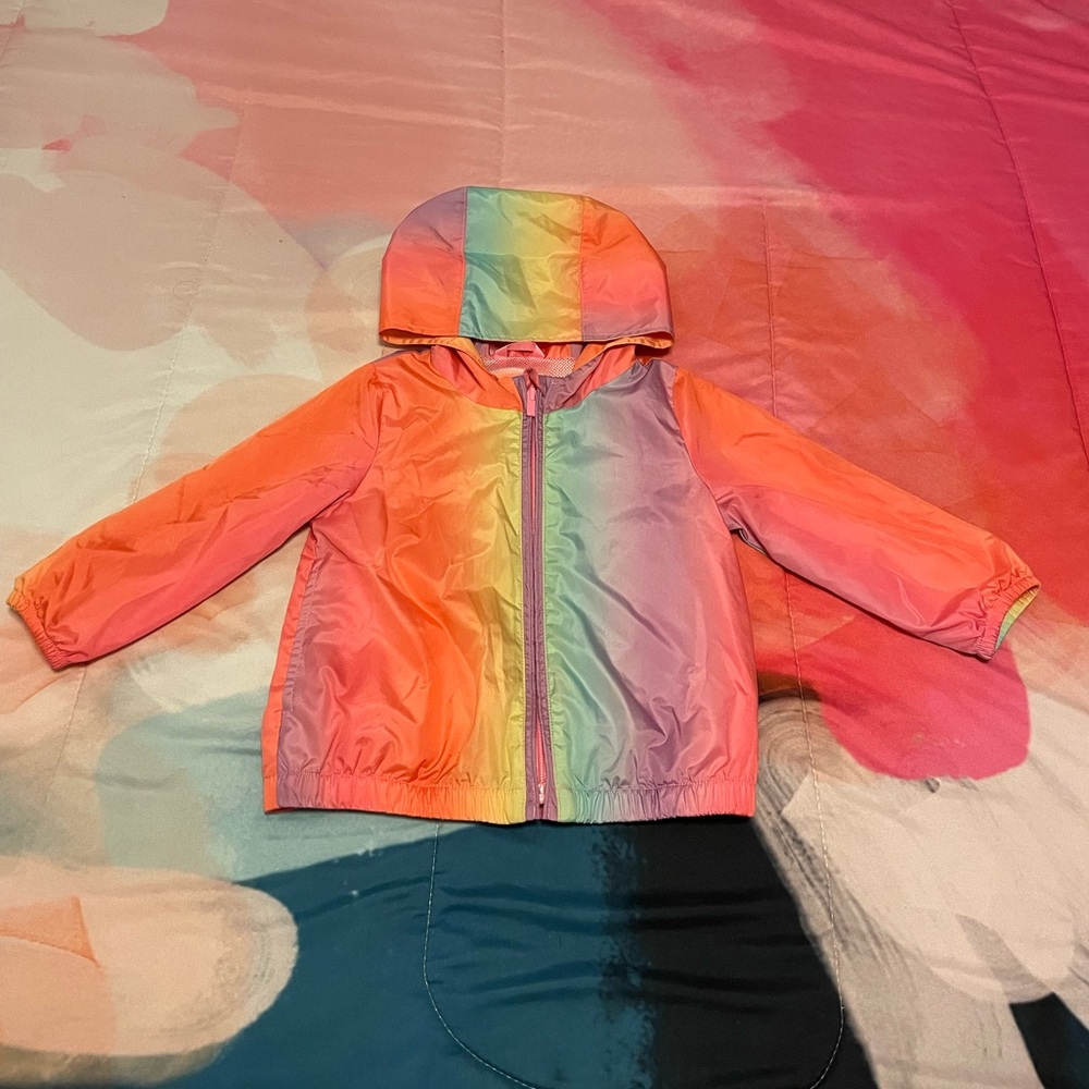 BABY GAP Rainbow Kids Hooded Jacket - Size: 2T